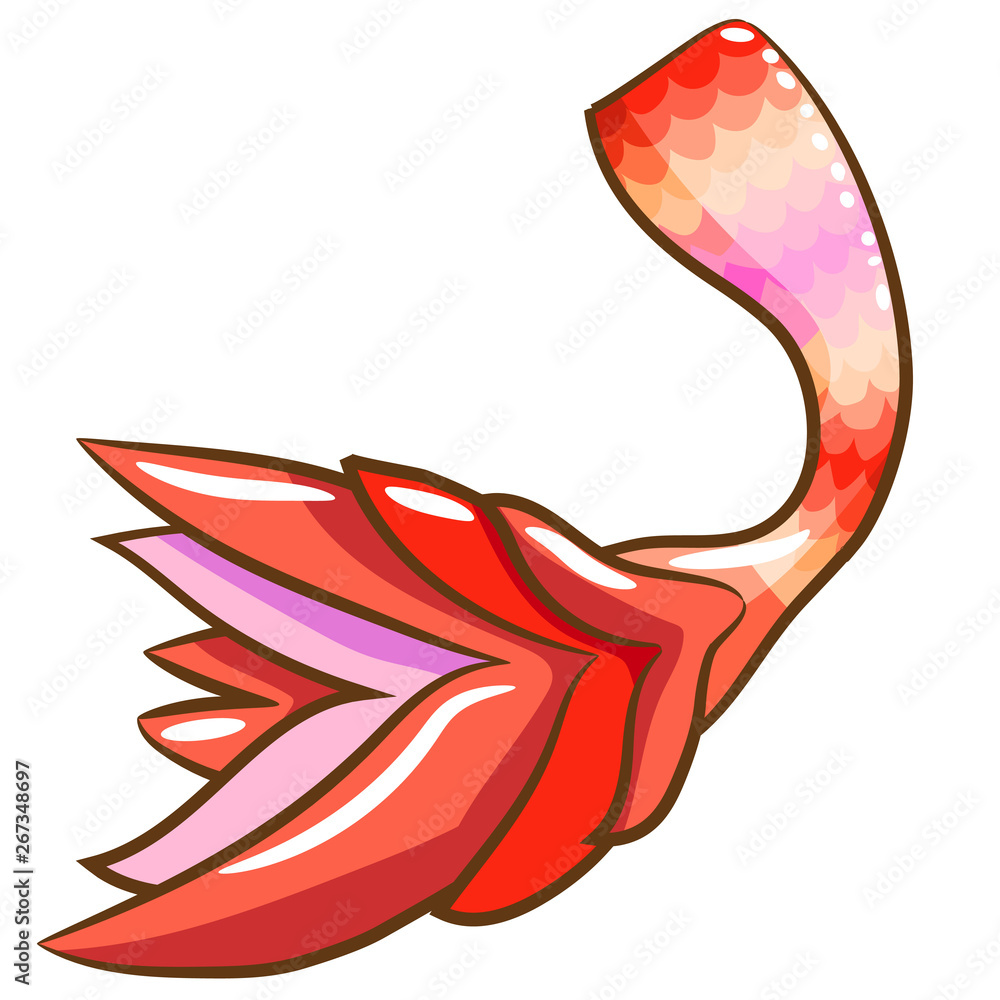 Obraz premium mermaid tail vector graphic clipart