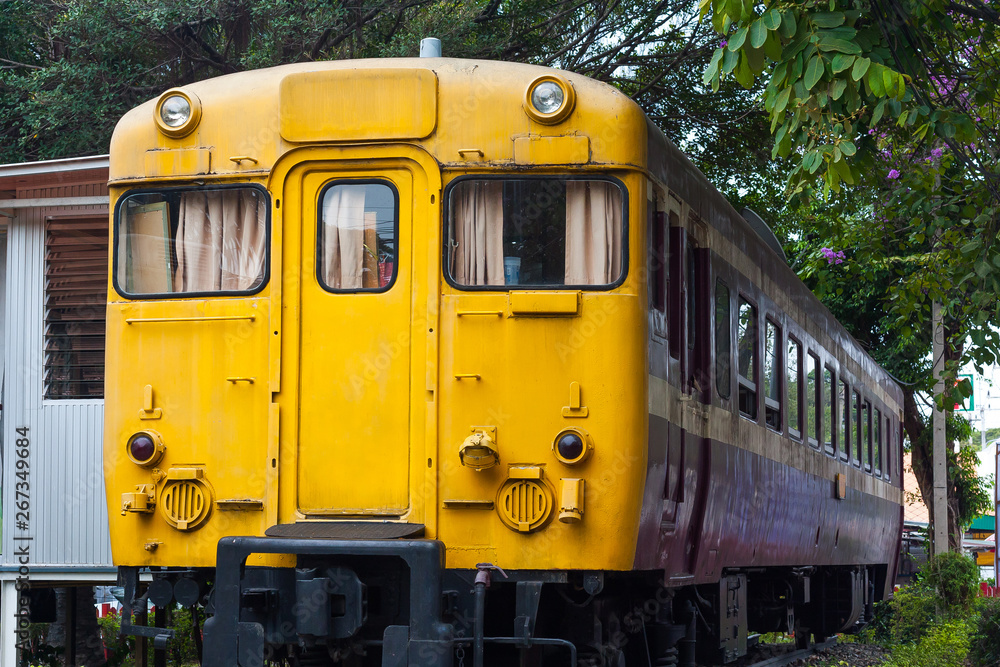 Thai public train. State Railway of Thailand. Modern Thailand.