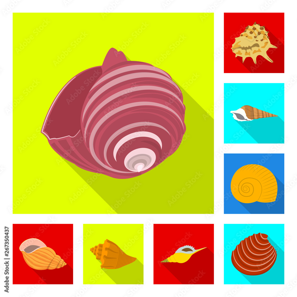 Isolated object of animal and decoration icon. Set of animal and ocean stock vector illustration. Isolated object of animal and decoration icon. Set of animal and ocean stock vector illustration.