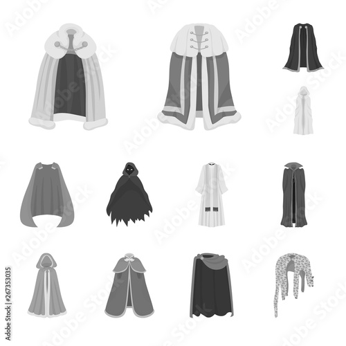 Vector design of textile and cloth logo. Collection of textile and clothing stock symbol for web.