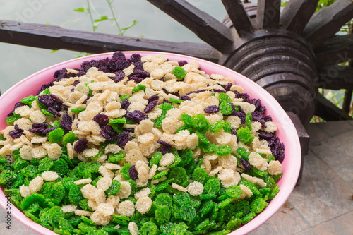 Wallpaper Mural Sun-dried rice for made to be crispy  rice crust in the threshing basket Torontodigital.ca