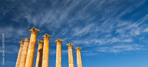 Templo de Artemisa o Diana. Ciudad grecorromana Jerash, Jordania, Oriente Medio