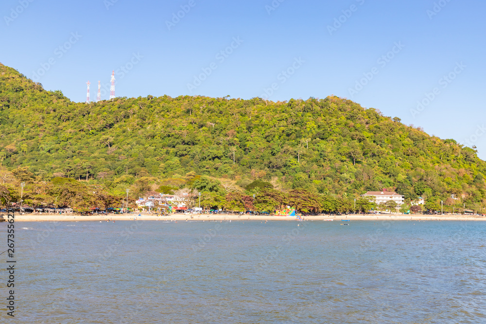 View to the beach in Kep town, Cambodia