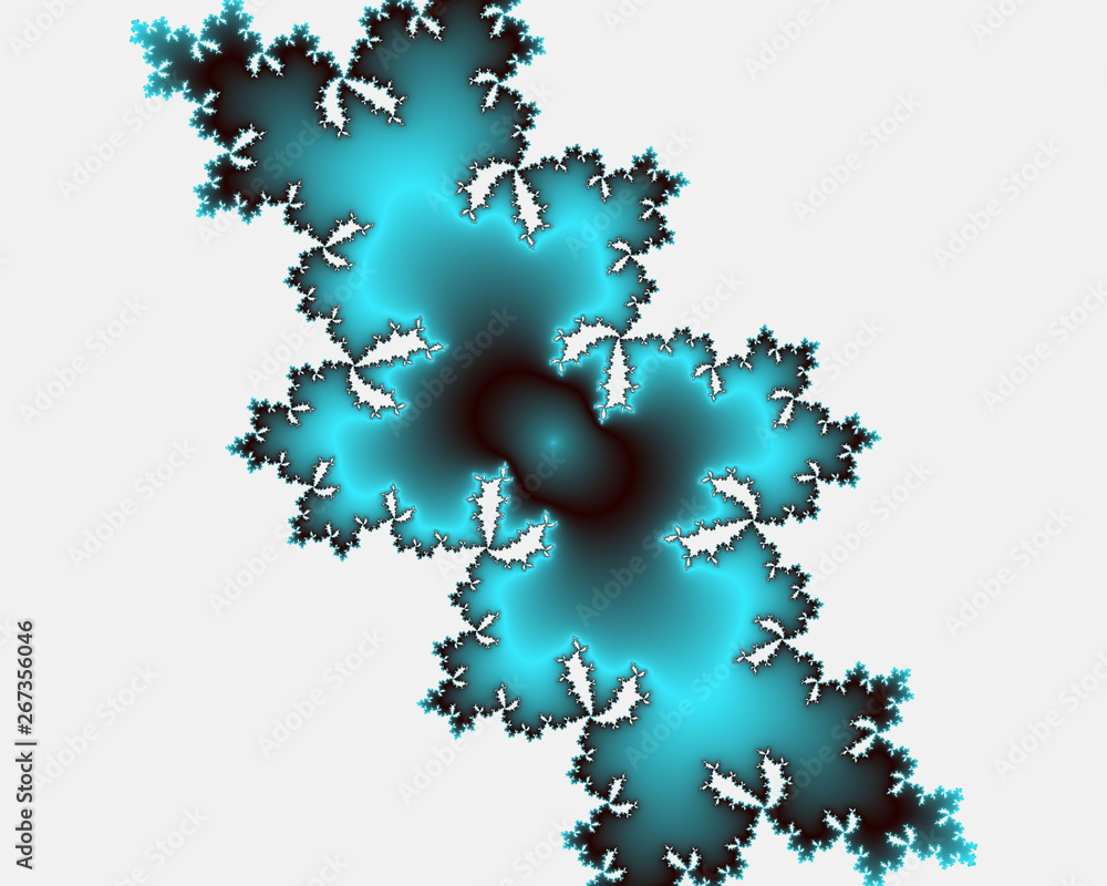 Obraz premium Colorful fractal, phosphorescent flowey shapes, vivid leaves, background