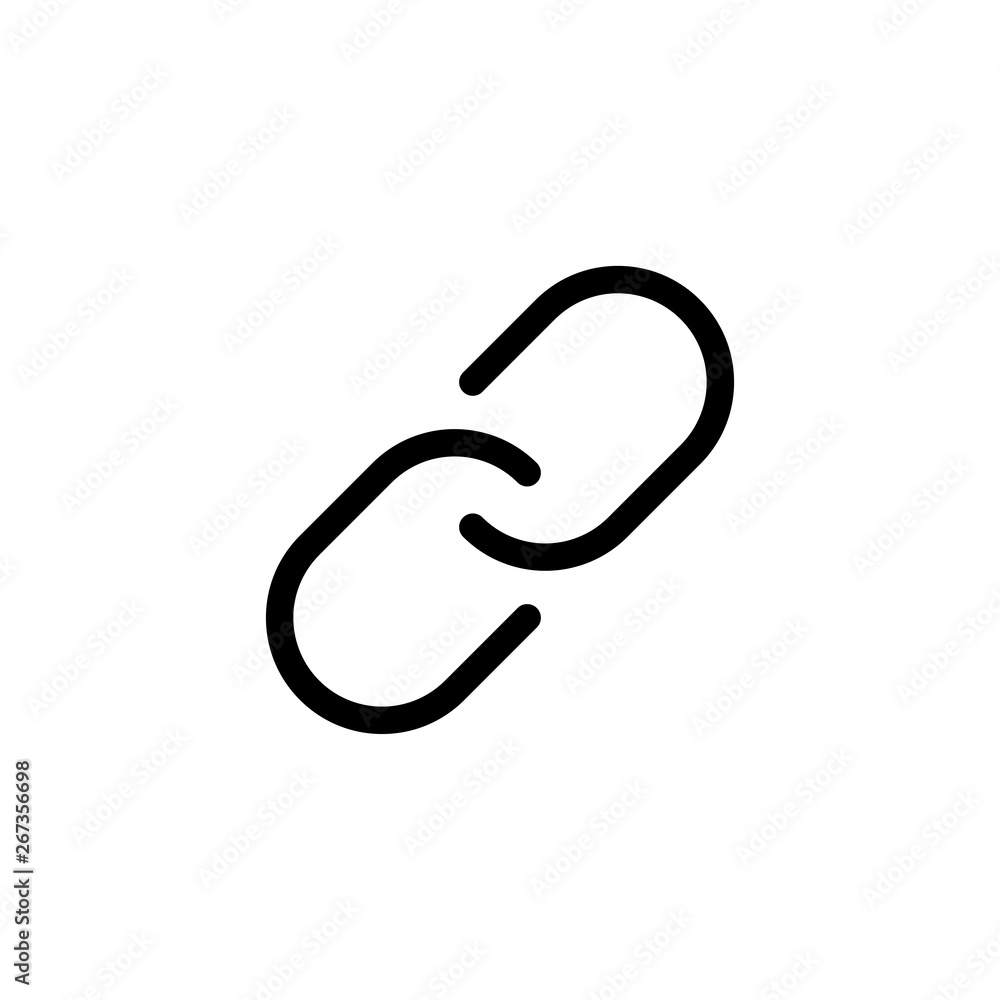 connection and relationship icon design. link chain symbol. simple clean line art professional business management concept vector illustration design.