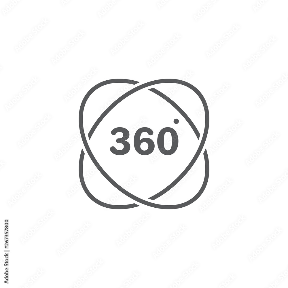 360 degree view vector icon isolated on white background 360 degree view vector icon isolated on white background