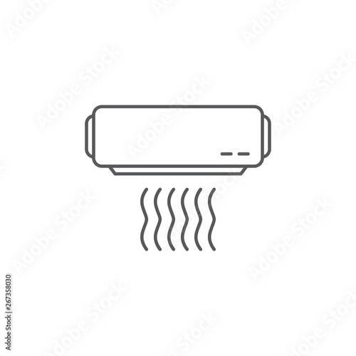 air conditioner vector icon concept, isolated on white background