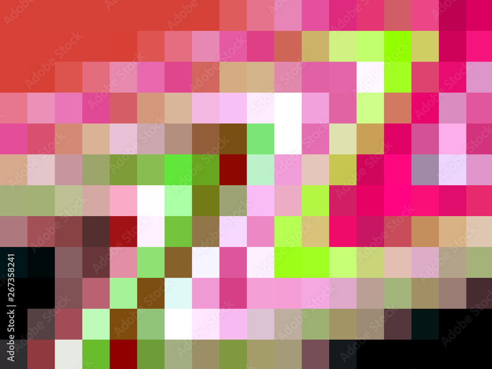 Colorful squares mosaic illustration, creative vivid design Colorful squares mosaic illustration, creative vivid design