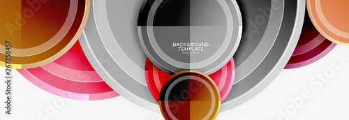 Abstract round geometric shapes  modern circles background