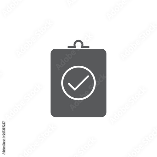 clipboard checklist vector icon concept, isolated on white background