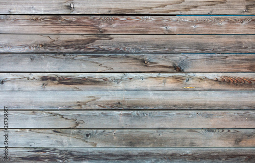 Wood texture closeup view. Vintage wooden floor background. Gray aged plank panels