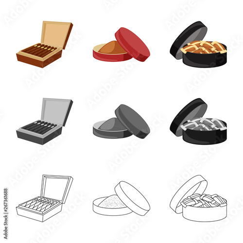 Vector design of refuse and stop sign. Collection of refuse and habit stock vector illustration.