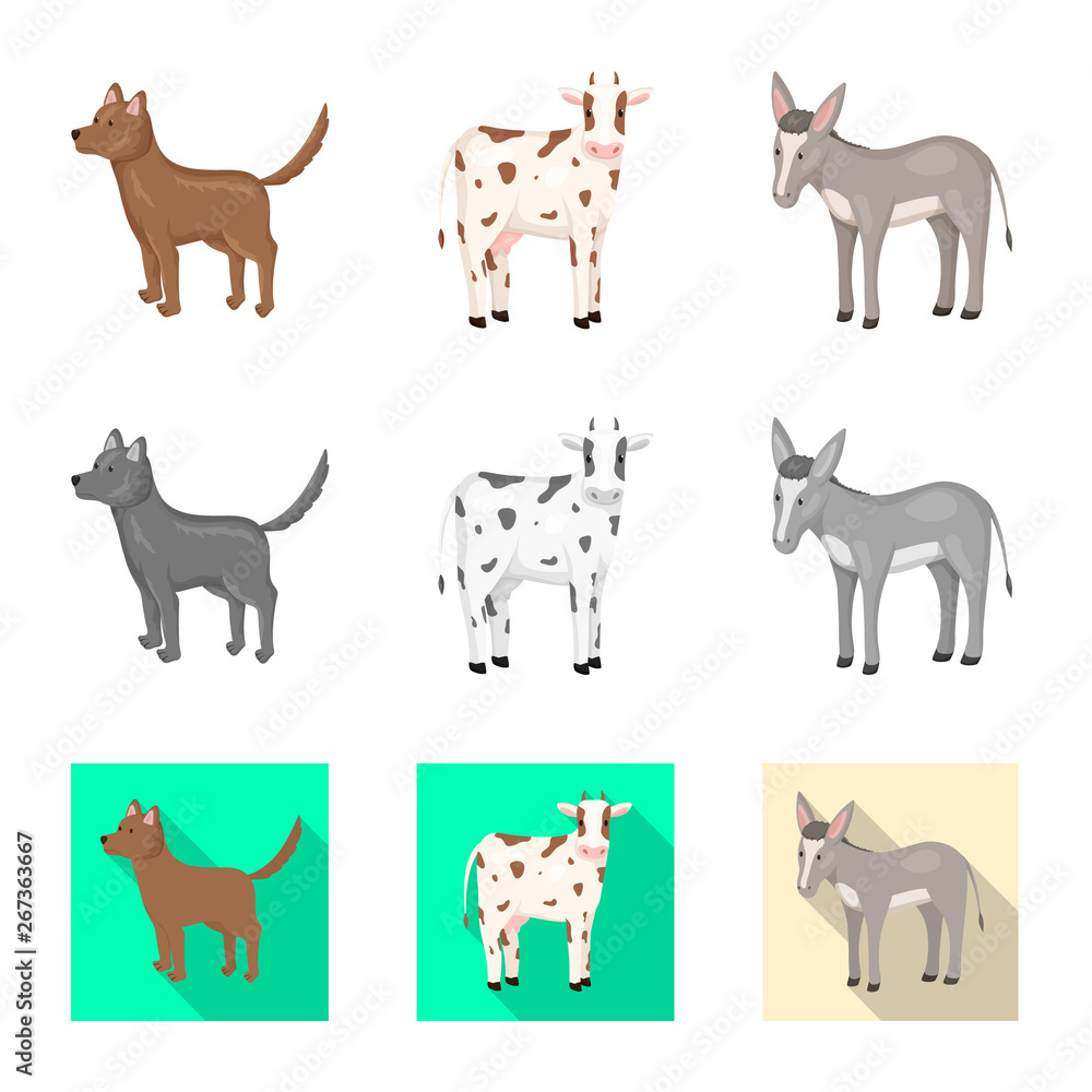 Vector illustration of breeding and kitchen  sign. Collection of breeding and organic  vector icon for stock.