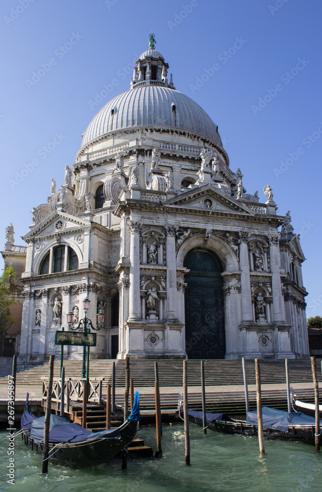 View of the Cathedral of Santa Maria della Salute from the river