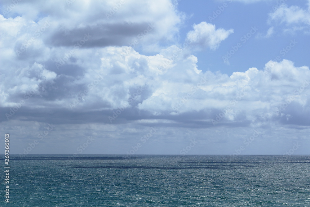 turquoise sea view from the high shore