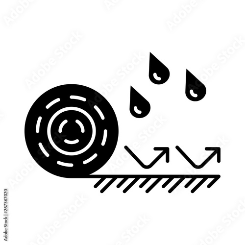 Waterproof flooring glyph icon