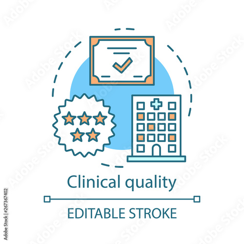 Clinical quality concept icon