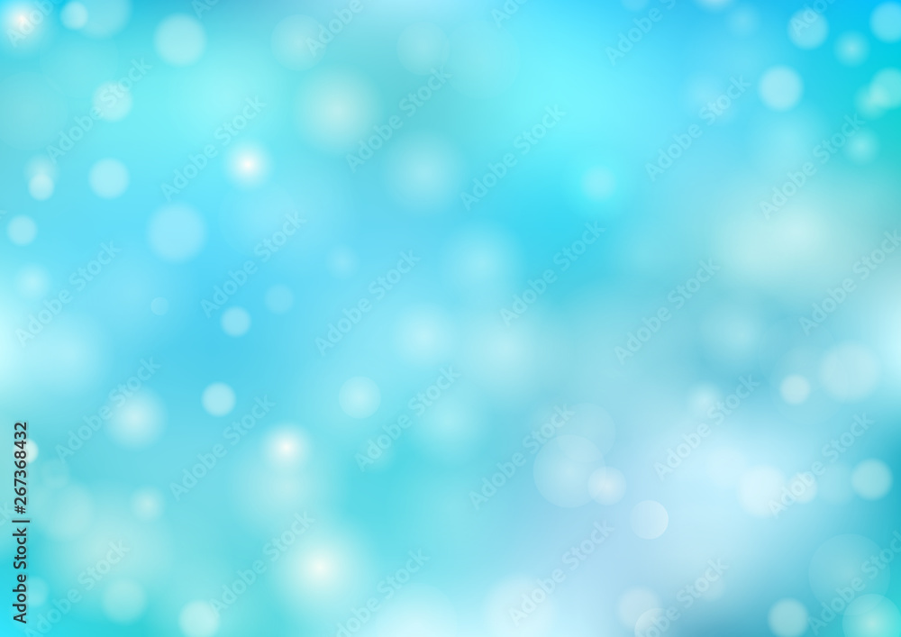 Bokeh blur background. color blue pastel. abstract vector