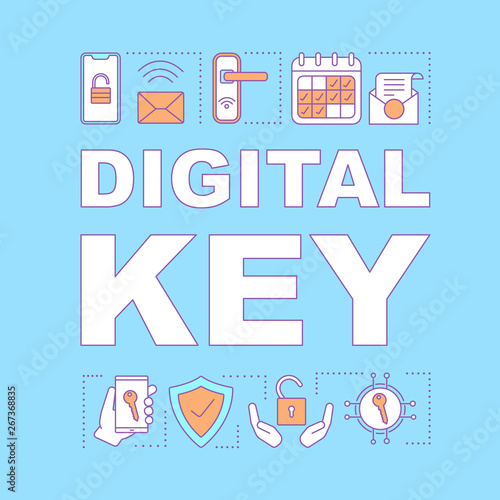 Digital key word concept banner