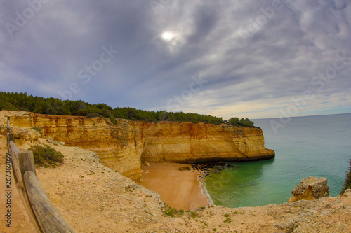 marinha beach lagoa in Algarve Portugal