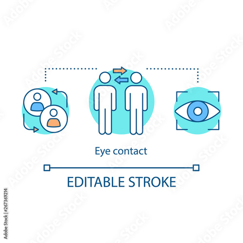 Eye contact concept icon