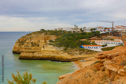 marinha beach lagoa in Algarve Portugal