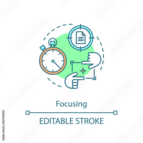Focusing concept icon