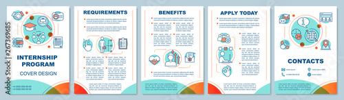 Internship program brochure template layout