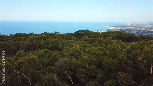 Flying over the escarpment in Australia