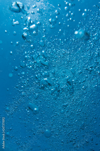 Bubbles from a Scuba diver