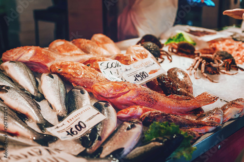 Rialto fish market in Venice, Italy