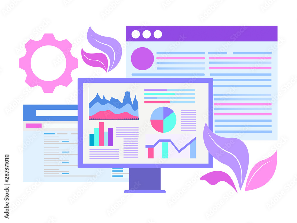 Obraz premium development of websites and web page design