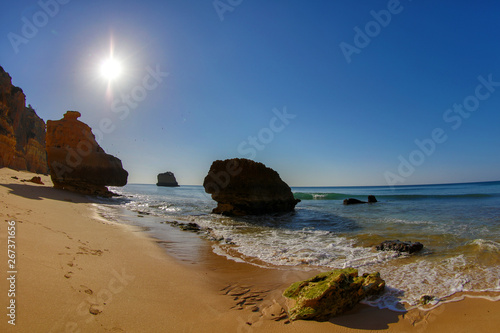 marinha beach lagoa in Algarve Portugal