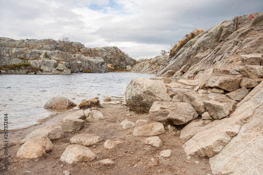 Lake on trail to Preikestolen - Norway