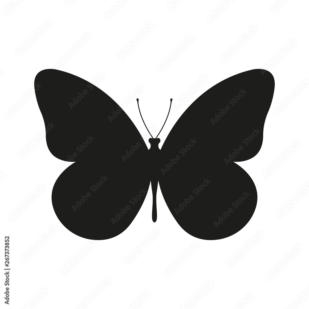 Butterfly icon or silhouette. Vector illustration. Butterfly icon or silhouette. Vector illustration.