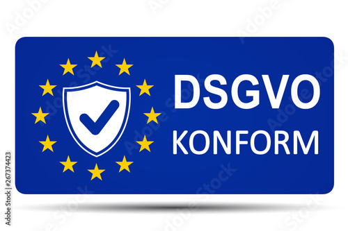 Datenschutz Grundverordnung (DSGVO) konform – stock vector