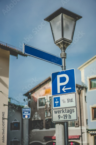 Parking Traffic Sign On Street