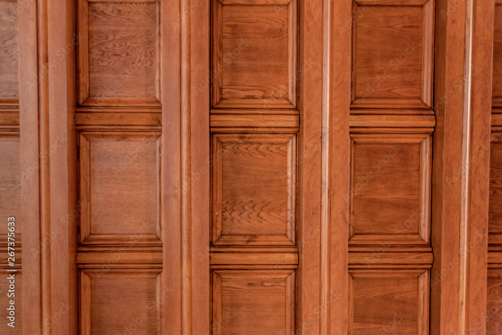 A brown wood texture, box shapes, regular rectangular pattern. A brown wood texture, box shapes, regular rectangular pattern.