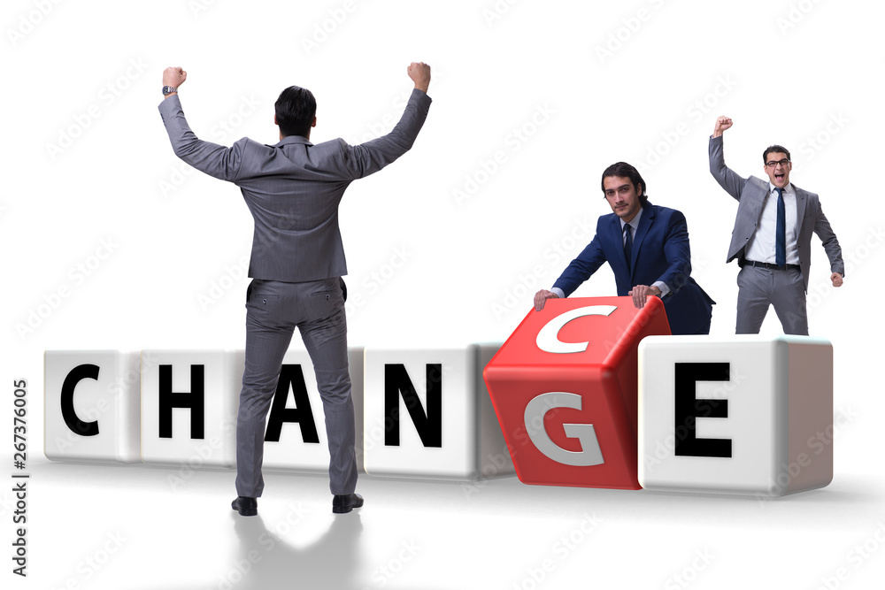 Businessman in change and chance concept Businessman in change and chance concept