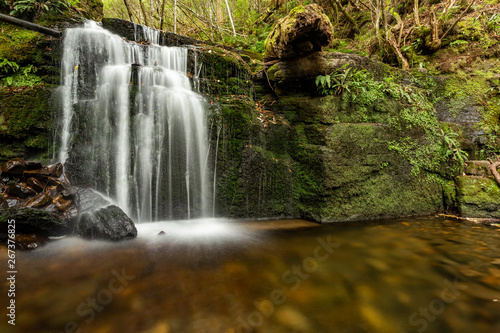 Fototapeta Naklejka Na Ścianę i Meble -  Cascading waterfall in Tasmania