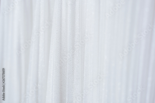 White cloth background abstract with soft waves for background