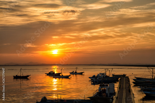 the beautiful sunset of Asan Bay
