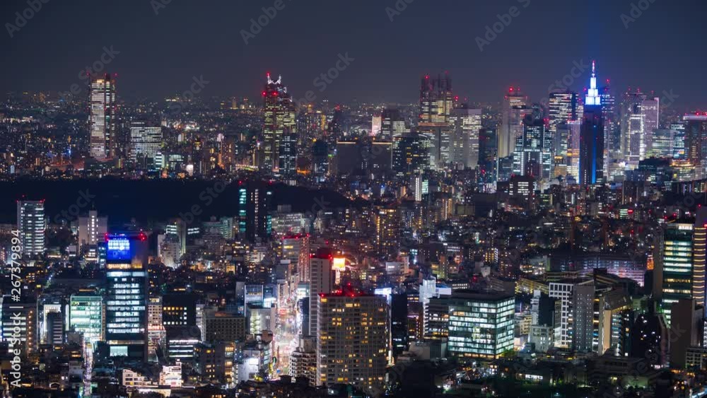 time lapse of Tokyo city at night, Japan time lapse of Tokyo city at night, Japan