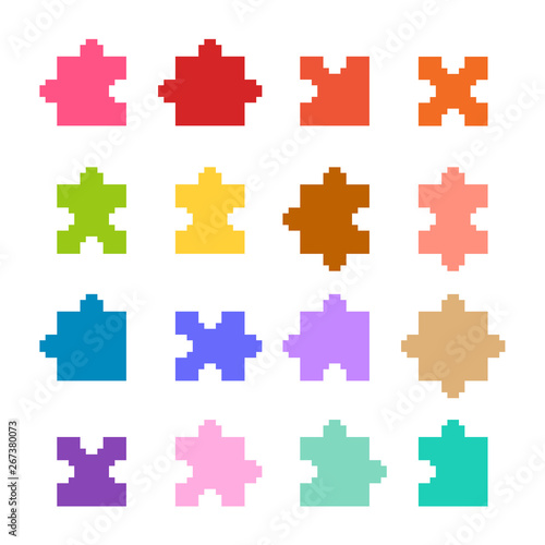 Pixel puzzle set