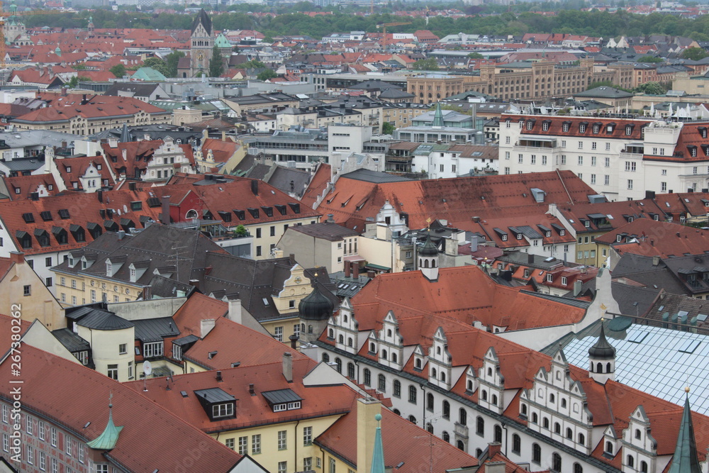 View of Munich from the top of the Cathedral of St. Peter