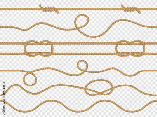 Marine rope seamless. Pattern nautical knot, straight cord marine twine ropes ornament wallpaper template