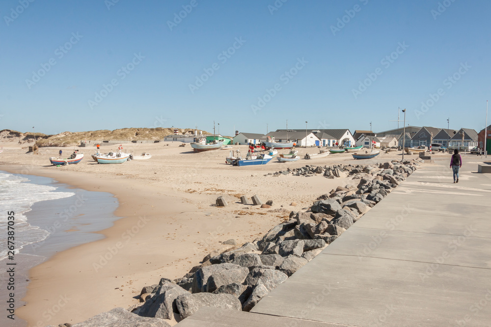 Fishing boats on the beach - Norre Vorupor, Denmark