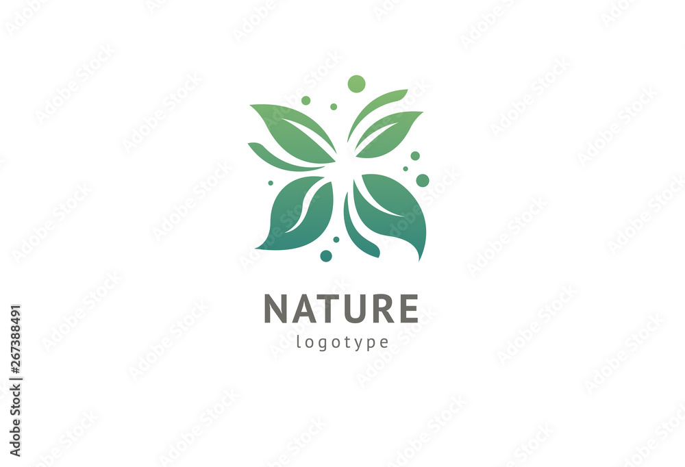 Abstract nature logo icon vector design. Healthy eco food, ecology, spa, business, diet , yoga, Environment day vector logo. Editable Design. Fitness web icon.