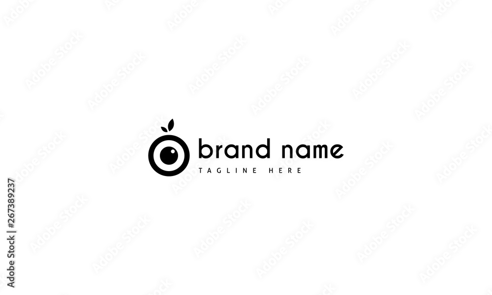 Fresh fruit abstarct black vector logo design Fresh fruit abstarct black vector logo design