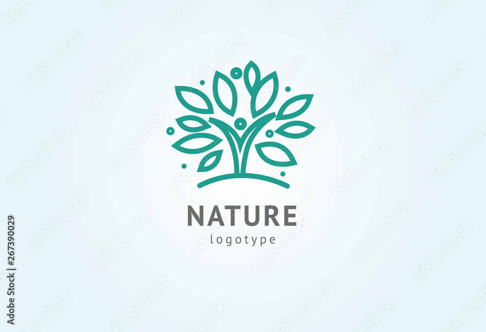 Abstract nature logo icon vector design. Healthy eco food, ecology, spa, business, diet , yoga, Environment day vector logo. Editable Design. Fitness web icon.
